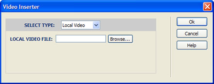 Inserting a local video
